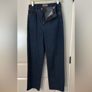 Madewell Dark Blue Straight Leg Jeans